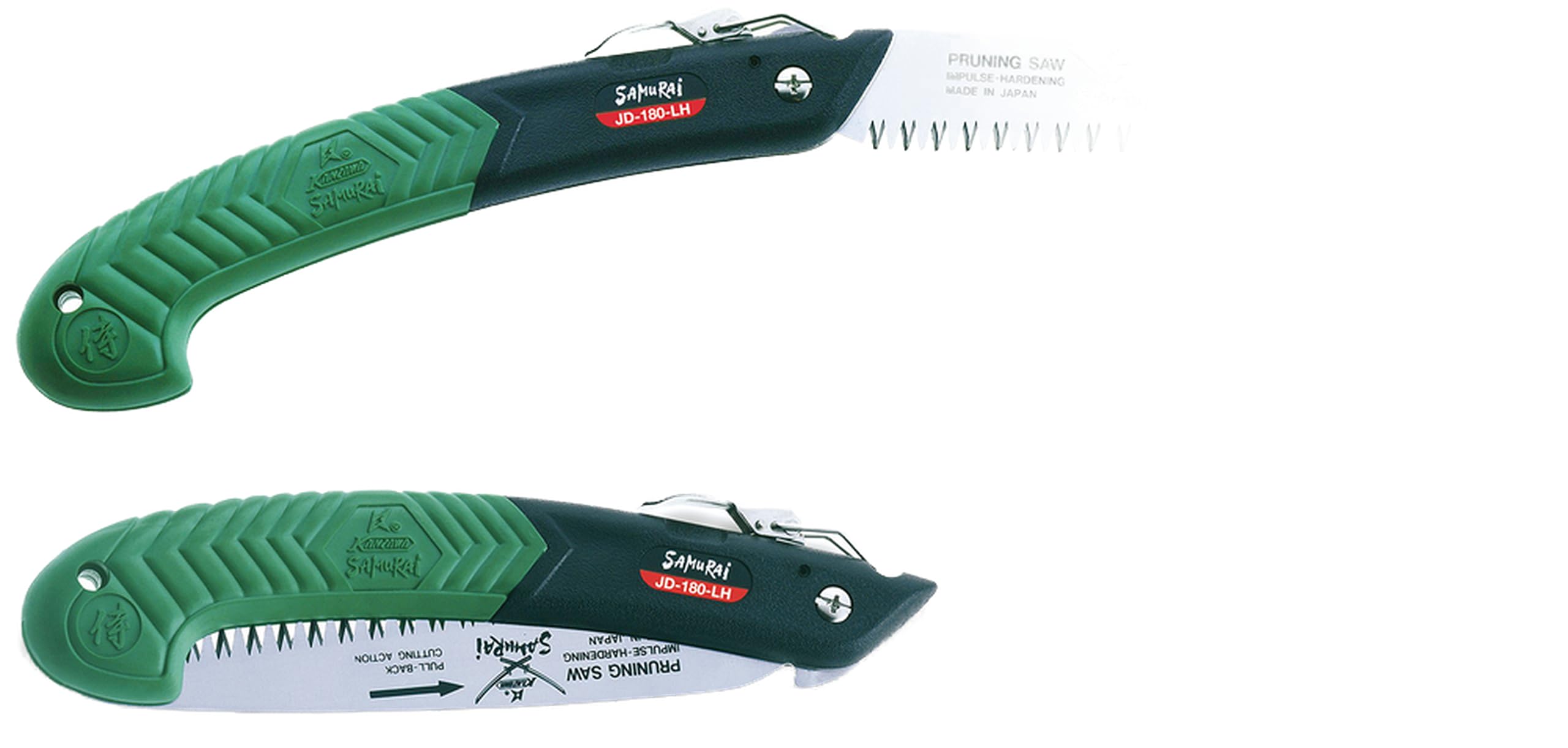 SAMURAI Heavy Duty Folding Garden Hand Pruning Saw JD-180 LH Cutter | Comfort Handle | Single-Hand Use | Perfect for Trimming Trees, Pruning Tree Branch Dried and Green