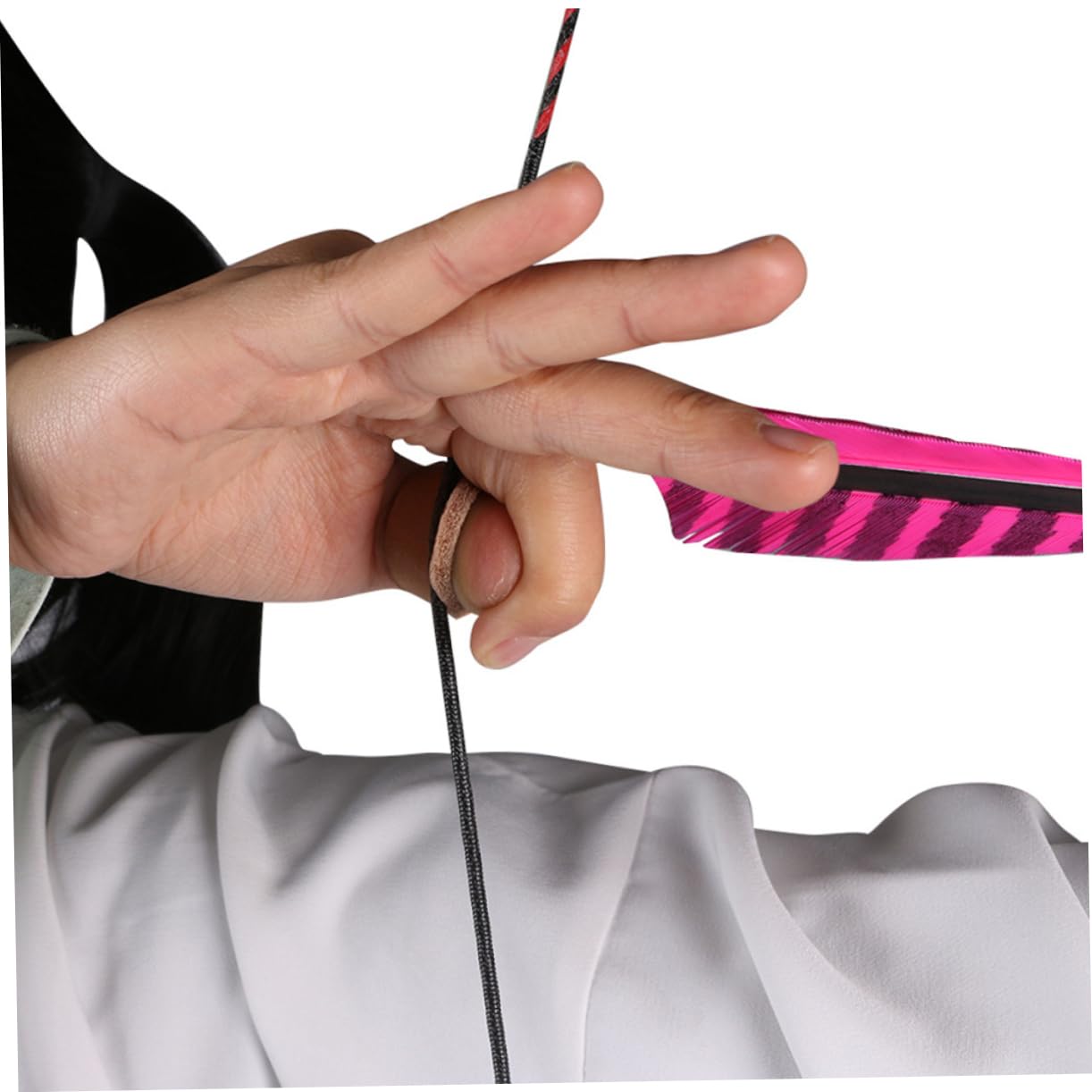 Kisangel Leather Archery Finger Guard Bowstring Saver for Right Left Hand Archers