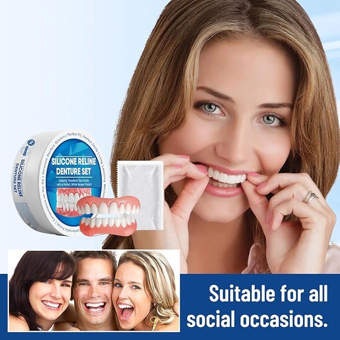 Silicone Denture Reline Kit – Easy DIY Soft Silicone Denture Reliner for Upper & Lower Dentures, Comfortable, Long-Lasting Cushion - Image 6 thumbnail