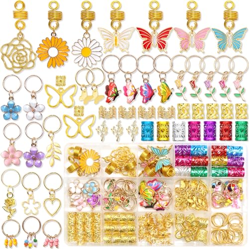 NAISKA 146PCS Gold Hair Jewelry Set