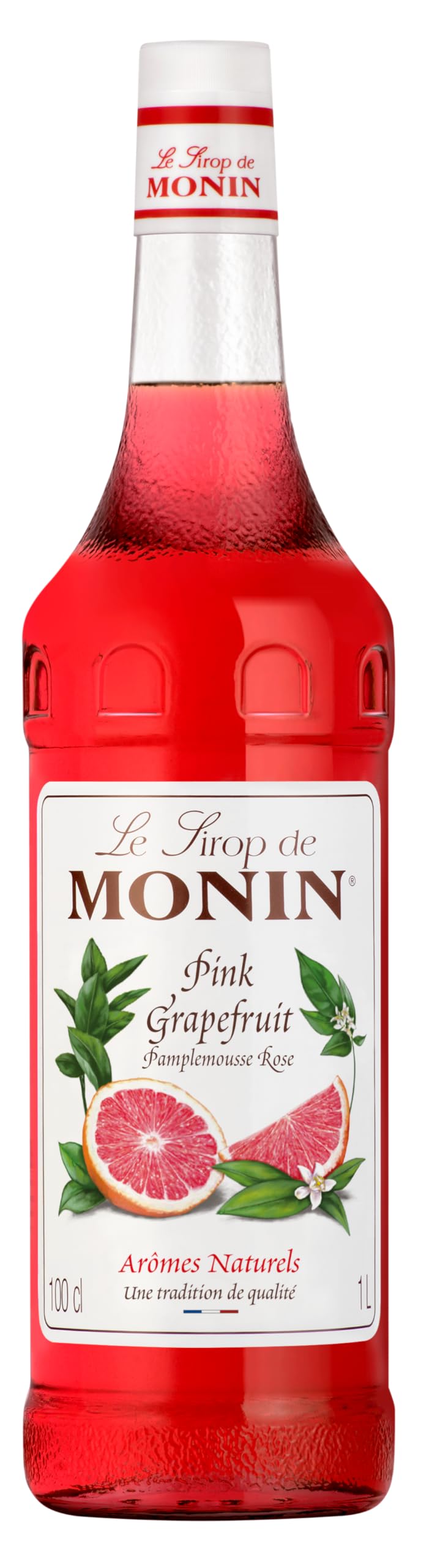 Monin Sirup Pink Grapefruit (1 x 1,0l) - für erfrischende Cocktails und Getränke - Intensives, fruchtiges Aroma ohne künstliche Zusätze - vielseitig einsetzbar