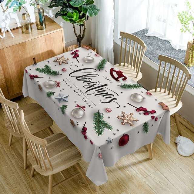 Nappe Motif Sapin de noël Coton Lin Nappe rectangulaire Nappe Restaurant café Nappe AC1 100x140cm