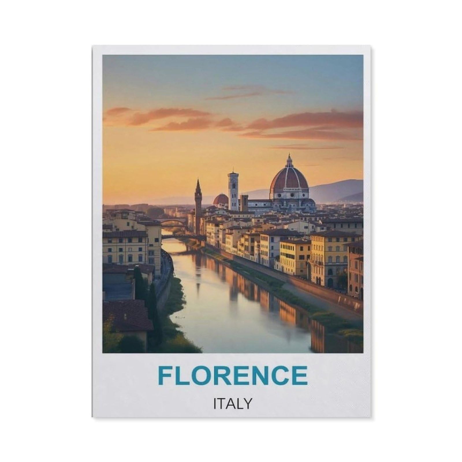 BEAYODKP DIY 5D Diamond Painting Kits，Florence Italy Vintage Travel Posters，Diamond Painting for Beginner Adults Rhinestone Numbered Diamond Arts Home Wall Decor（50 x 60 cm/19.68 x 23.62 inches）-CB69