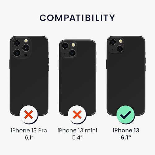 Miniatura 2 de kwmobile Juego de fundas transparentes 5 en 1 compatibles con Apple iPhone 13, incluye protectores de pantalla y cámara, transparente
