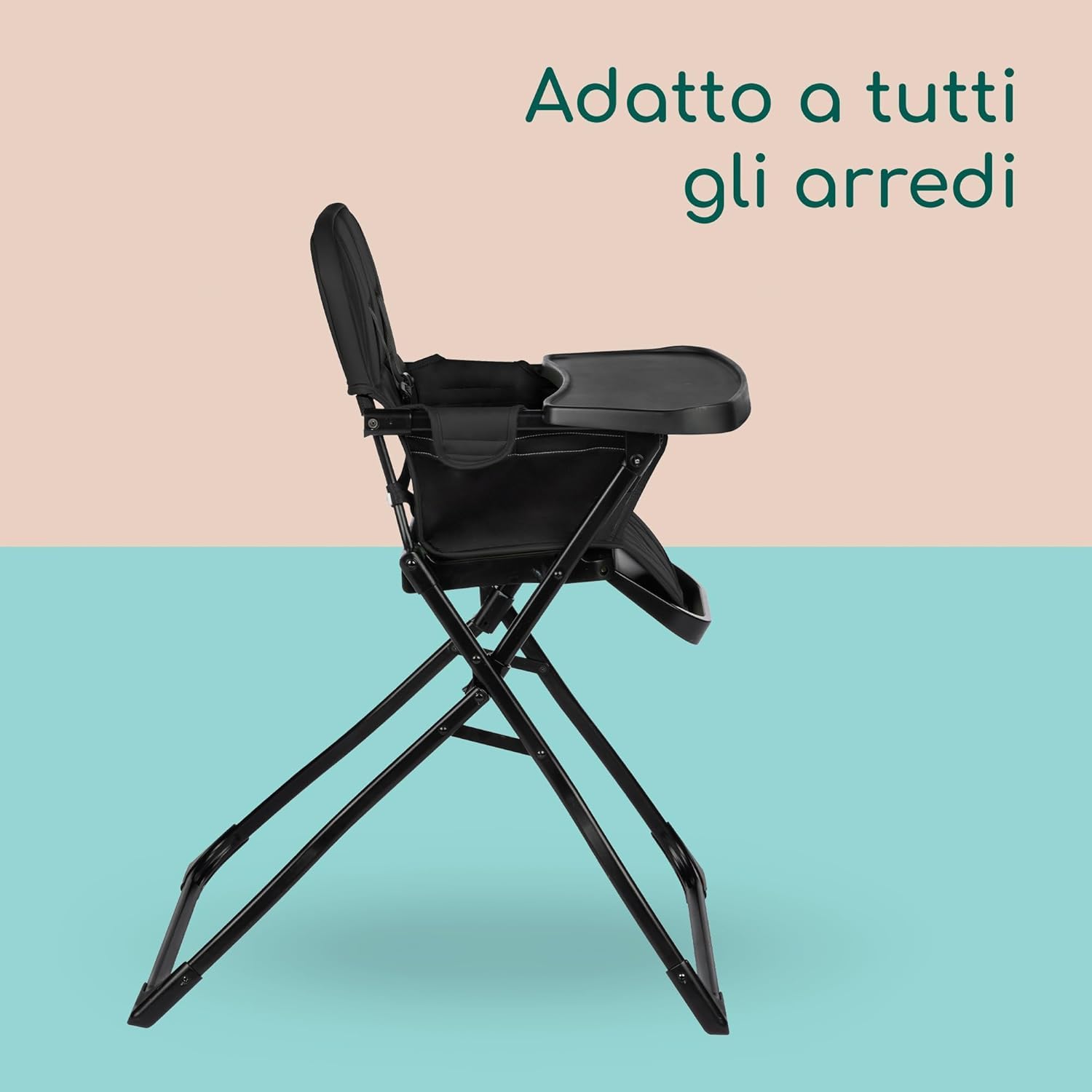 Bebeconfort Lily Seggiolone Pappa Pieghevole Viaggio, 6 mesi-3 anni, 9-15 kg, 4 kg, Tinted Graphite