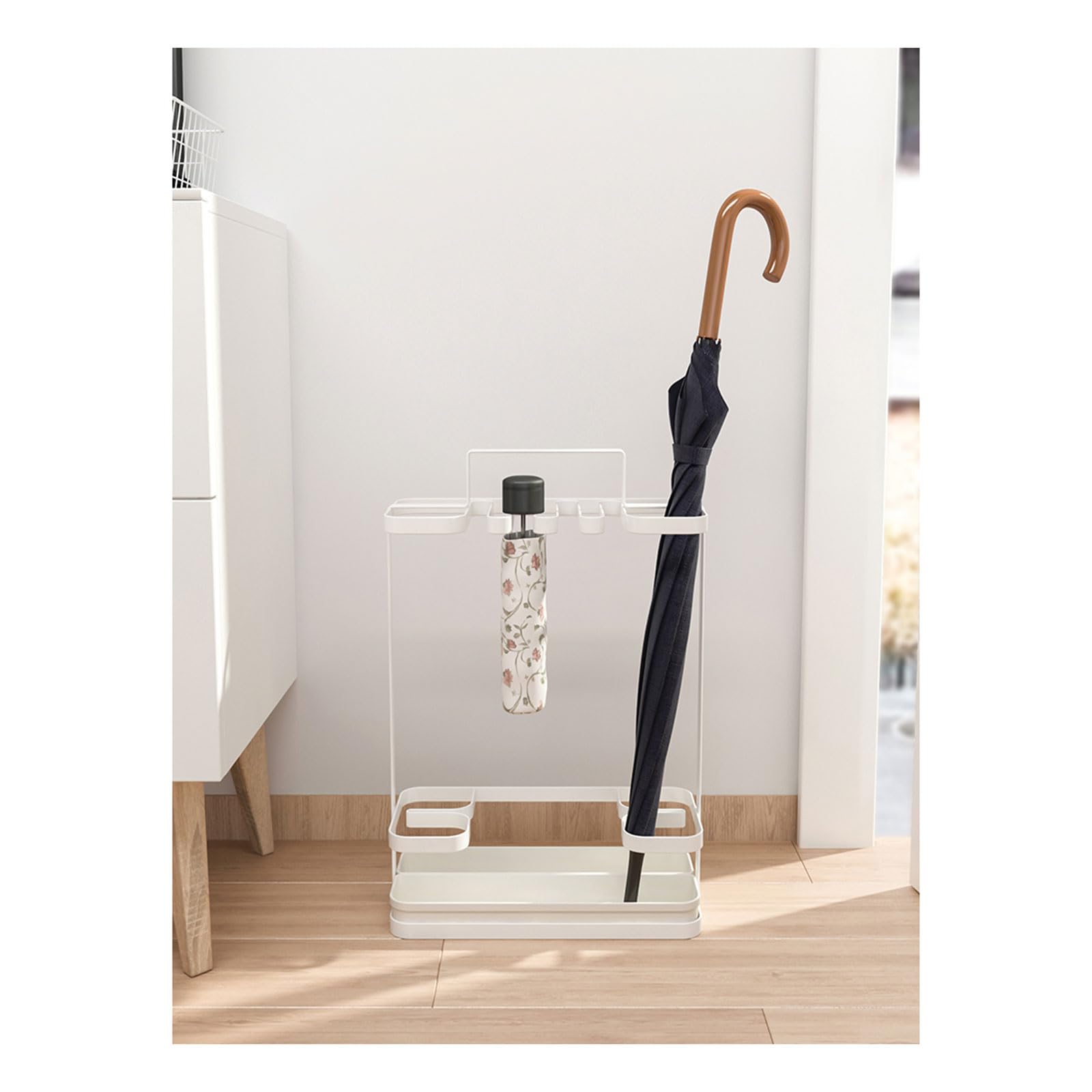 Porte-parapluie intérieur métal pour éviter les sols mouillés dans l'entrée