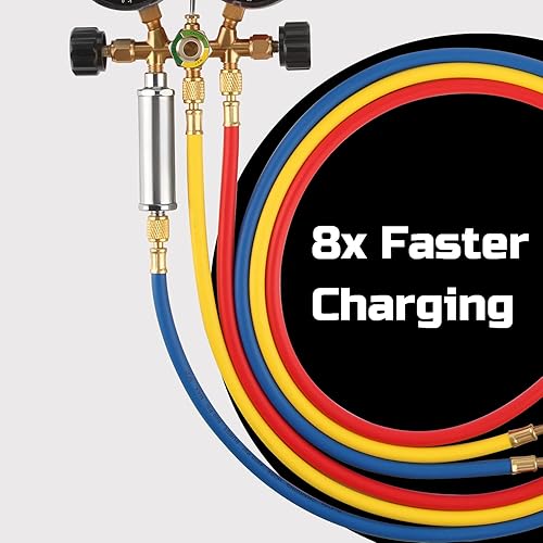 Miniatura 7 de Lichamp Vaporizador líquido para HVAC R410A Refrigerante Vapor Carga Líquido Cargador lateral bajo con accesorios de 14 pulgadas