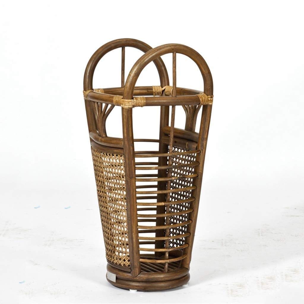 XDLEDMKIZ Umbrella Stand, Indoor Vine Wood Home Hall Hotel Lobby Umbrella Bucket Creative Storage