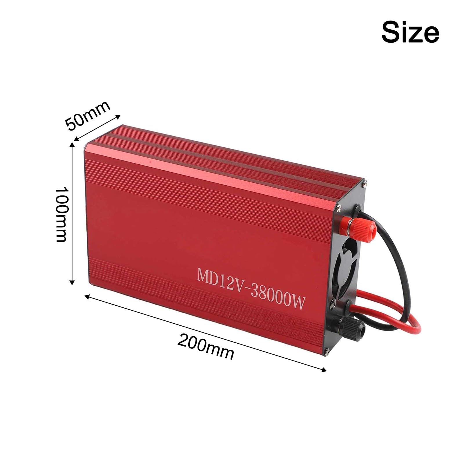 38000W Wechselrichter 12V auf 220V AC, Reiner Sinus Spannungswandler mit Überlastschutz, Leiser Lüfter, Aluminiumlegierung für Camping Wohnmobil LKW Boot