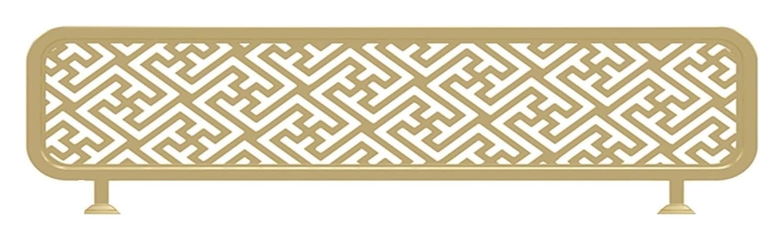 Genérico Mampara Decorativa de Cristal Dorado con Estilo - Mampara Baja y Elegante para Comedor y Restaurante, 70 cm de Altura, solución Ideal para Separar Espacios, diseño Moderno