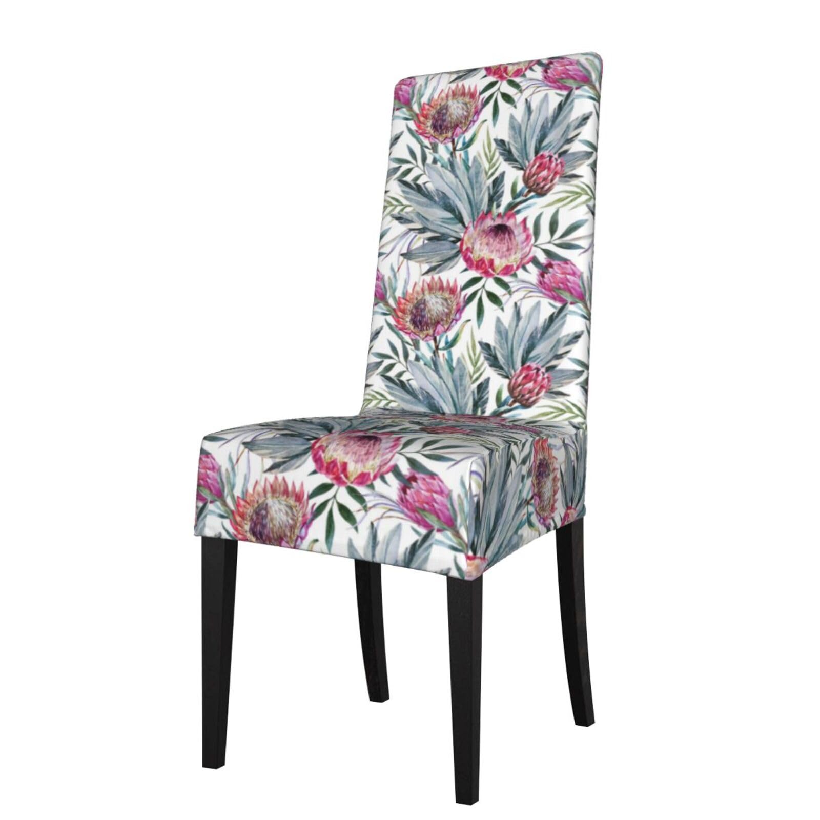 LKYMOH Protea Pattern, Chair Covers Stretch Chair Slipcovers for Dining Room, for Party Pet Protection Universal Fit Soft Polyester