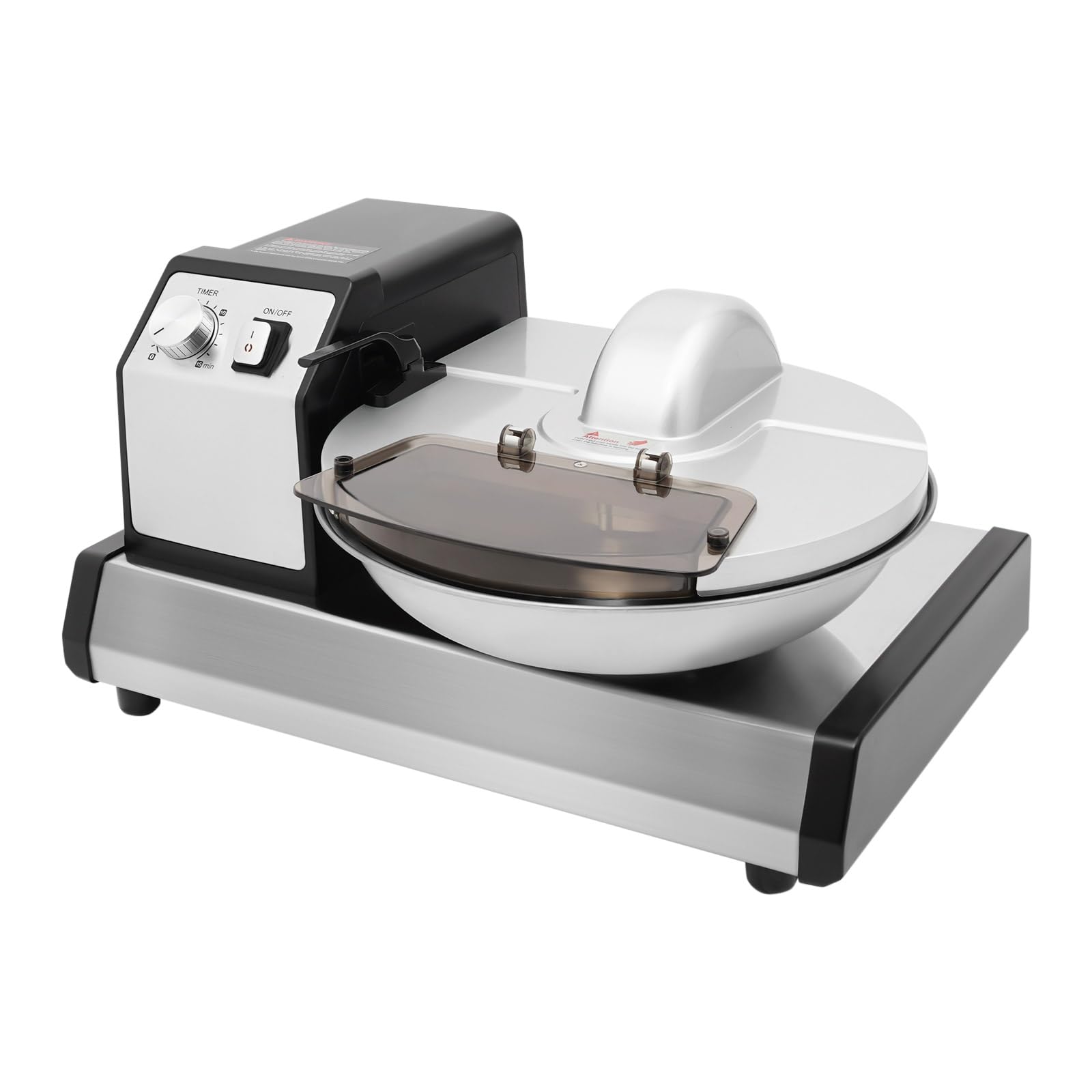 Robot kuchenny, 5 l, komercyjny robot kuchenny z podwójnym silnikiem 250 W, timer 1-15 min, ostrza ze stali nierdzewnej – wszechstronna maszynka do mięsa, rozdrabniacz warzyw do