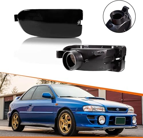 ADIIL Lente ahumada LED parachoques delantero señal de luz de marcador lateral carcasa para 1999-2001 Subaru Impreza marcador lateral esquina