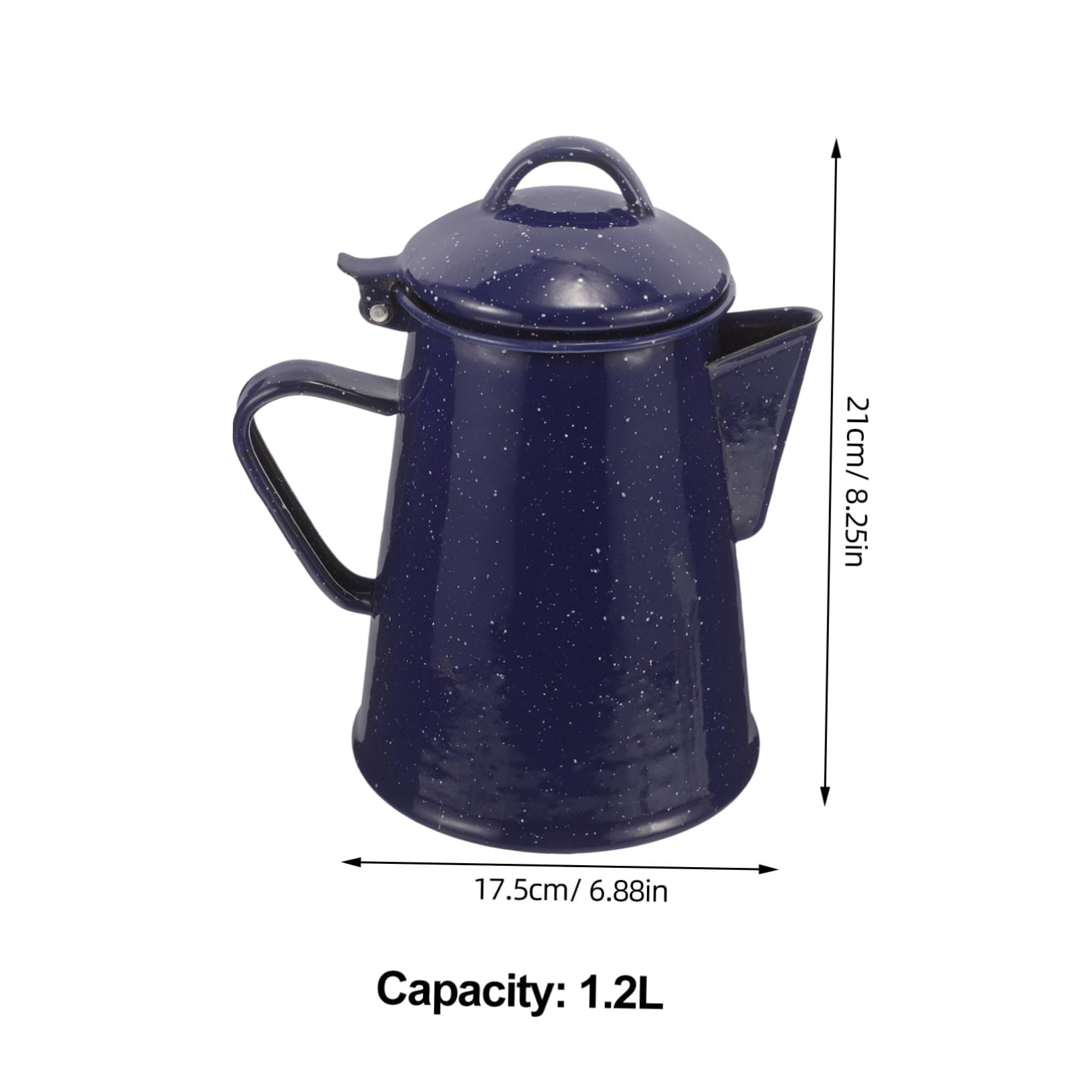 DECHOUS Enamel Coffee Pot Speckled Tea Pitcher Smooth Pouring Household Water Pot for Daily Use for Home Office and Camping
