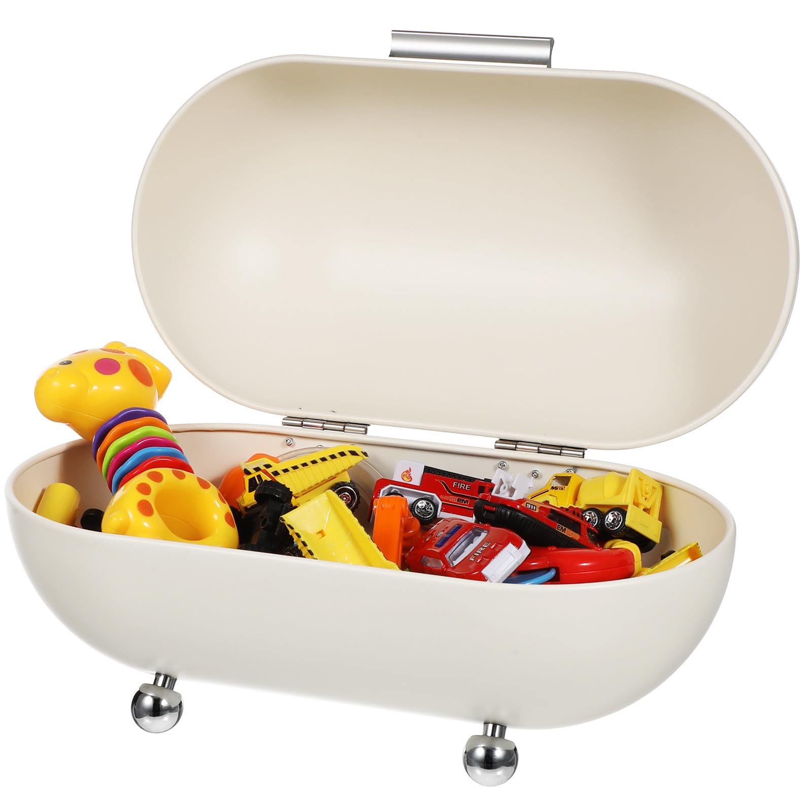 TOYANDONA Bread Box da Tavolo in Ferro Bianco per Cucina e Casa | Contenitori per Biscotti e Cioccolato, Stile Retrò Raffinato, Organizzazione Ordinata su Piano