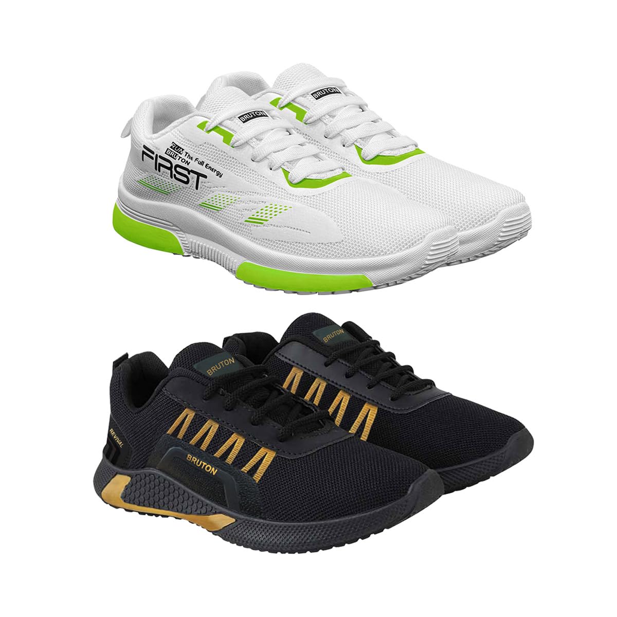 BRUTON Sneakers Casual Shoes for Mens & Boys - Combo Pack of 2, White:Black Size - 9 (B0CMQQ7WSD) Amazon Price History, Amazon Price Tracker