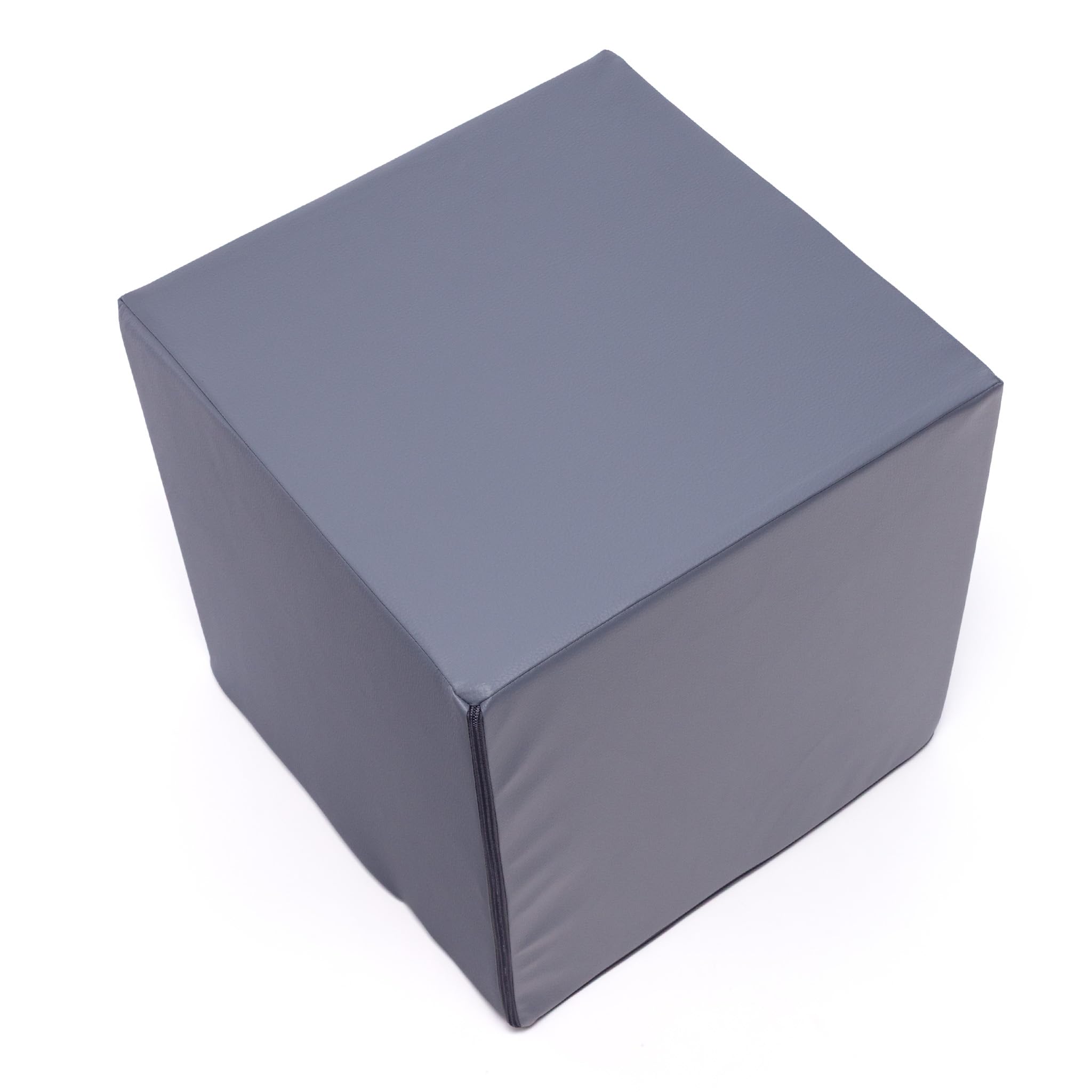Ecopuf Pouf repose-pieds carré | Ottomana Cube 40 x 40 x 40 cm | Repose-pieds Canapé entièrement déhoussable résistant et anti-déchirure | Tabouret confortable en similicuir