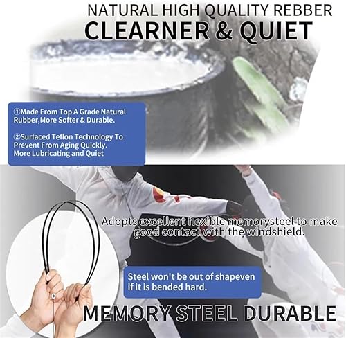 Miniatura 7 de Escobillas de limpiaparabrisas compatibles con VW T5 Transporter Caravelle Multivan California Kombi Shuttle - Escobillas para parabrisas delantero