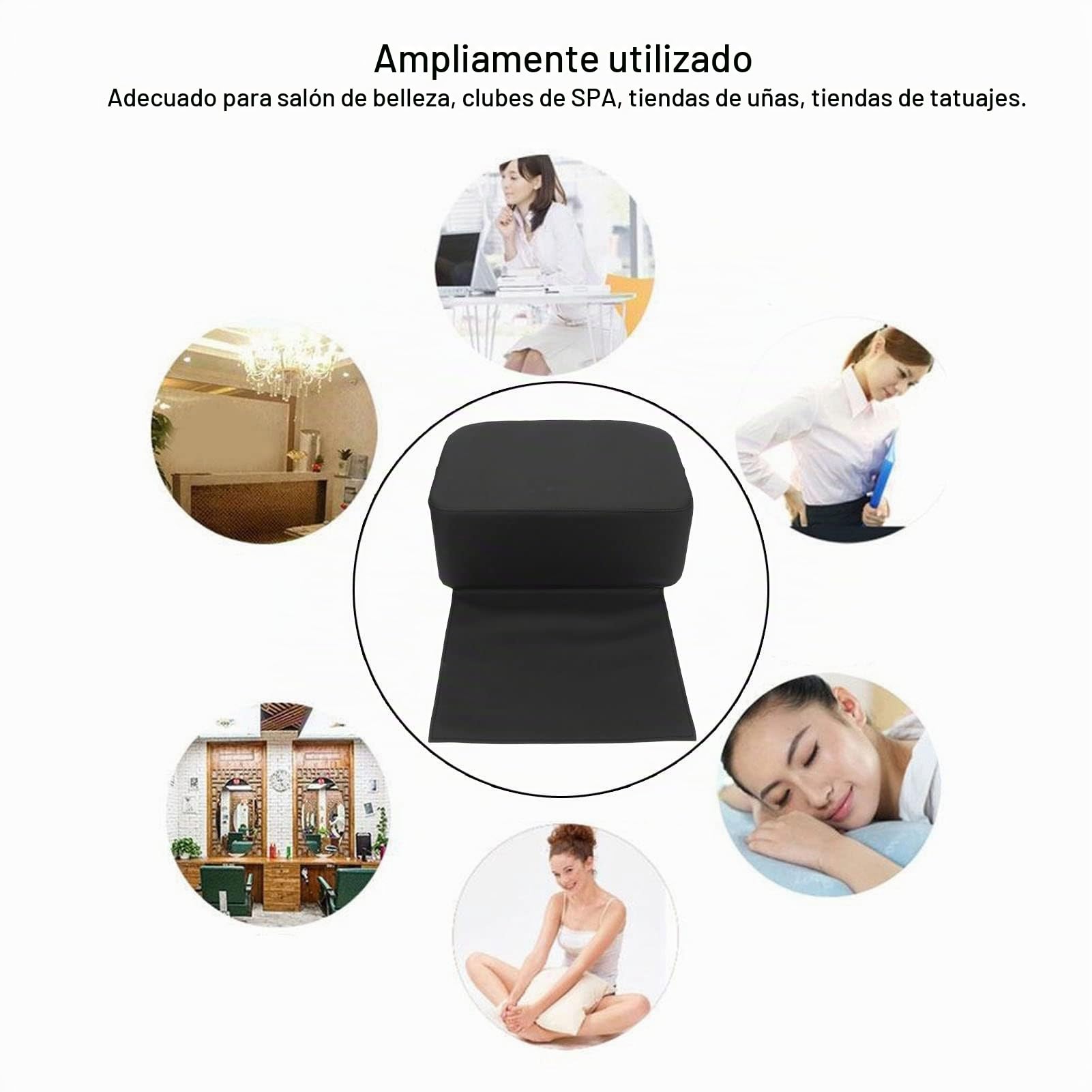 Cojín elevador para peluquería infantil – Piel sintética impermeable, espuma suave, ajuste universal para salón y hogar, aprox. 36,5 x 27,5 x 14,5 cm
