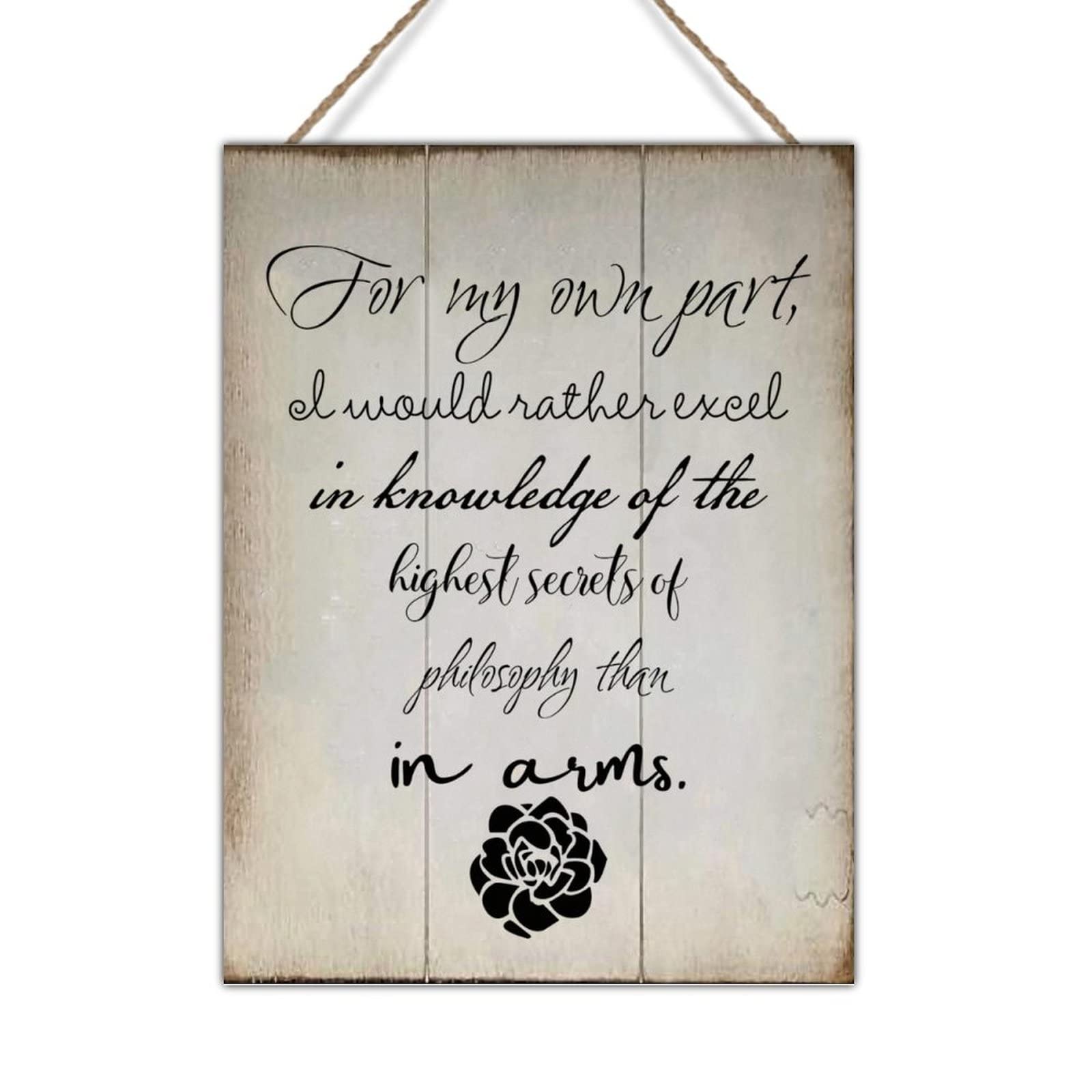 Vintage Wood Sign for My Own Part, I Would Rather Excel Wood Wall Sign Bible Religious Christian Sign Wall Decor Farmhouse Wood Signs 18x24in Birthday Gift to Mom