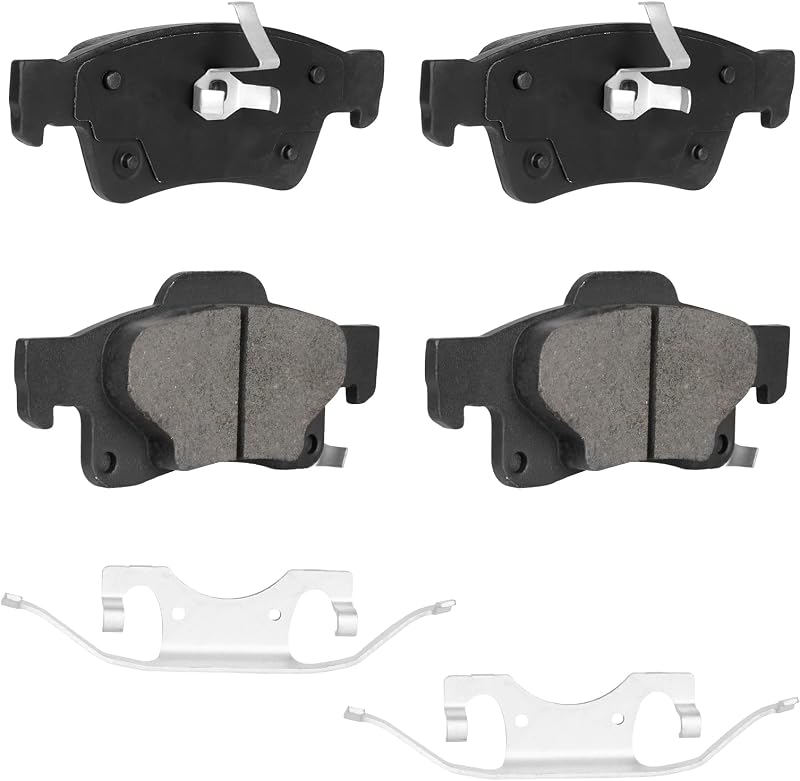 Pastilhas de freio traseiras semimetálicas TadaMark para Jeep Grand Cherokee e Dodge Durango – Jogo com 4 unidades