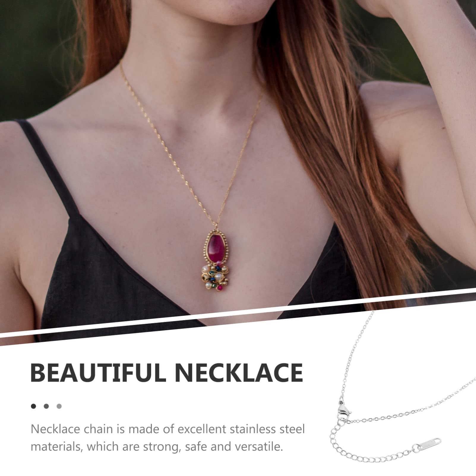 Schmuckkette, Halskettenverlängerung, 4 stücke Die Kette Halskette Ketten for Anhänger DIY Kette DIY Halskette Zubehör Groß Halskette Kette