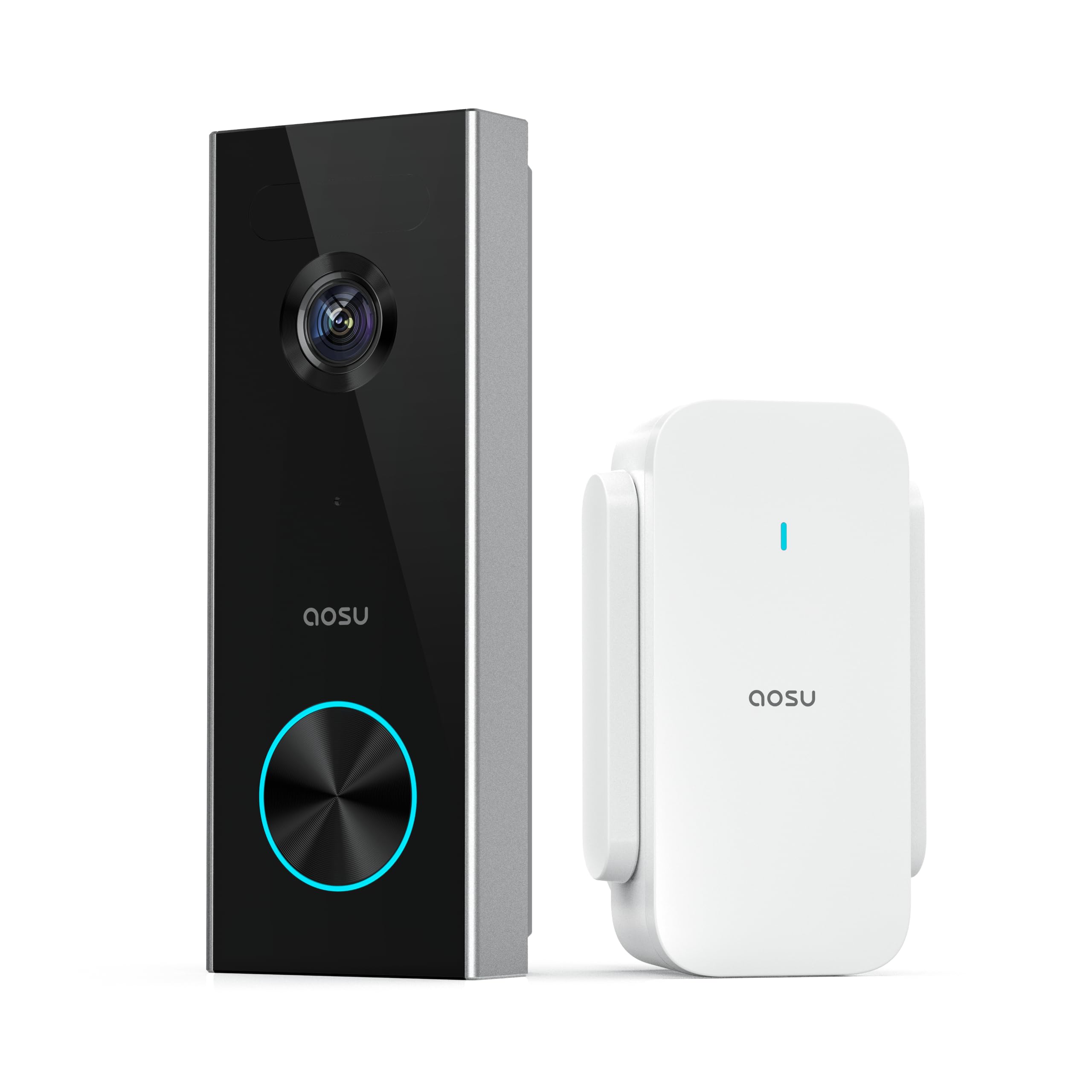 AOSU V8P Interphone vidéo Wi-Fi complet 1 pièce, gris, blanc