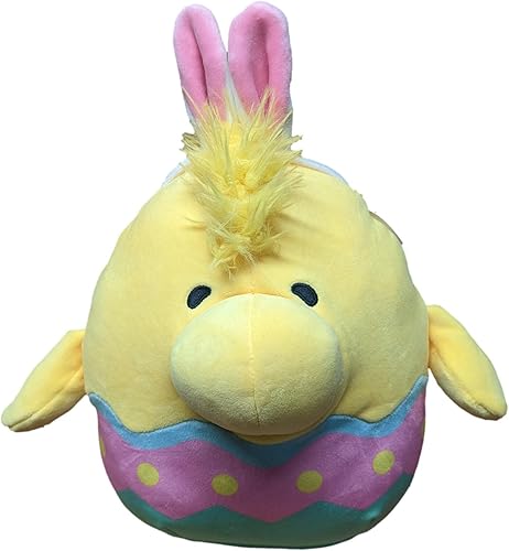Squishmallow Peluche Kellytoy oficial de Snoopy and Woodstock Escuadrón de Pascua Squishy Animal de peluche suave (8 pulgadas Woodstock con orejas