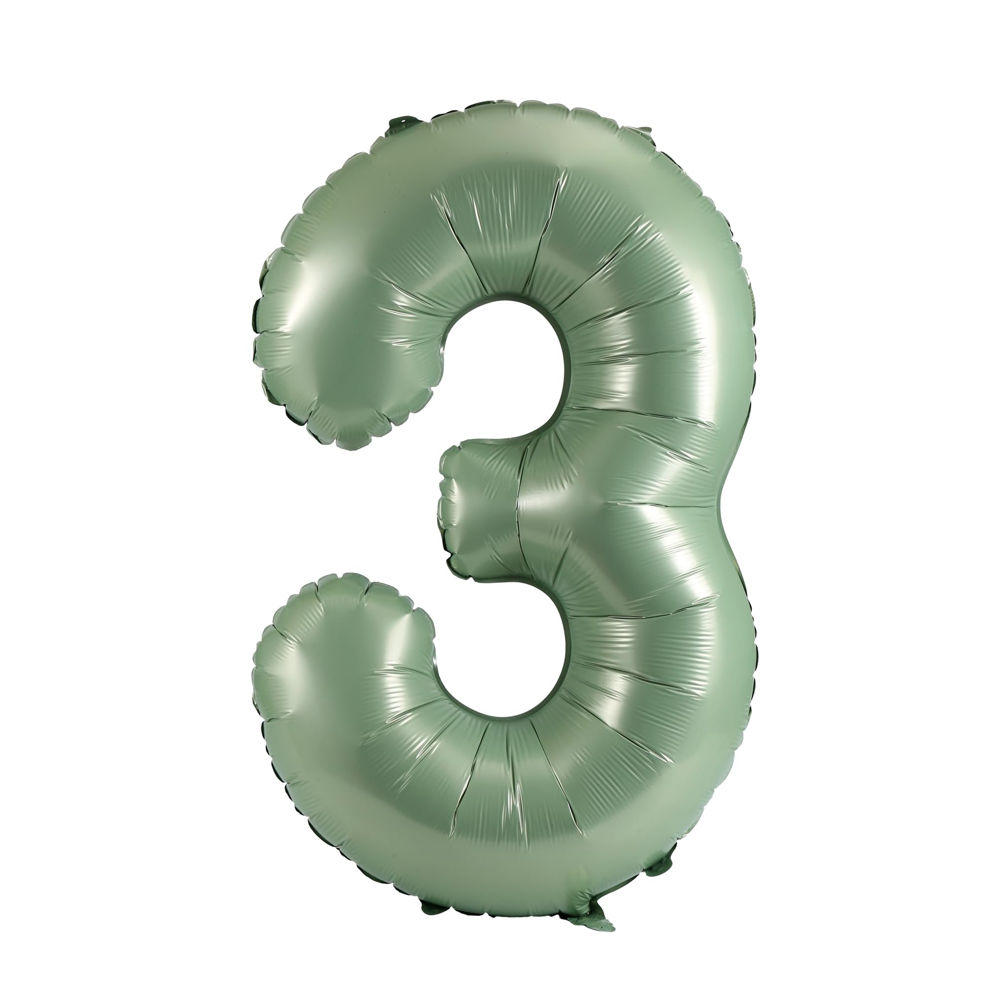 YPSelected 32 Inch Large Foil Helium Number Balloon Birthday Wedding Party 0-9 (Olive Green, 3)