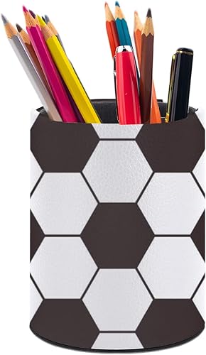 Soporte para bolígrafo de fútbol, organizador de lápices, lindo vaso de lápices, decoración de escritorio, soporte para brochas de maquillaje, taza