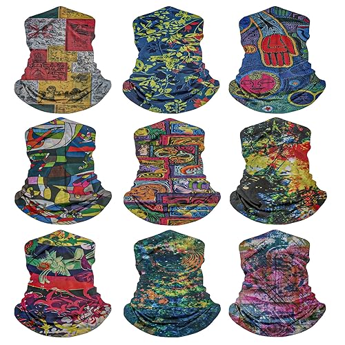 Image of Pack Neck Gaiters Tube UV Face Mask Bandana Balaclava Shiesty Magic Scarf Headwear Headbands Wraps for Women Men