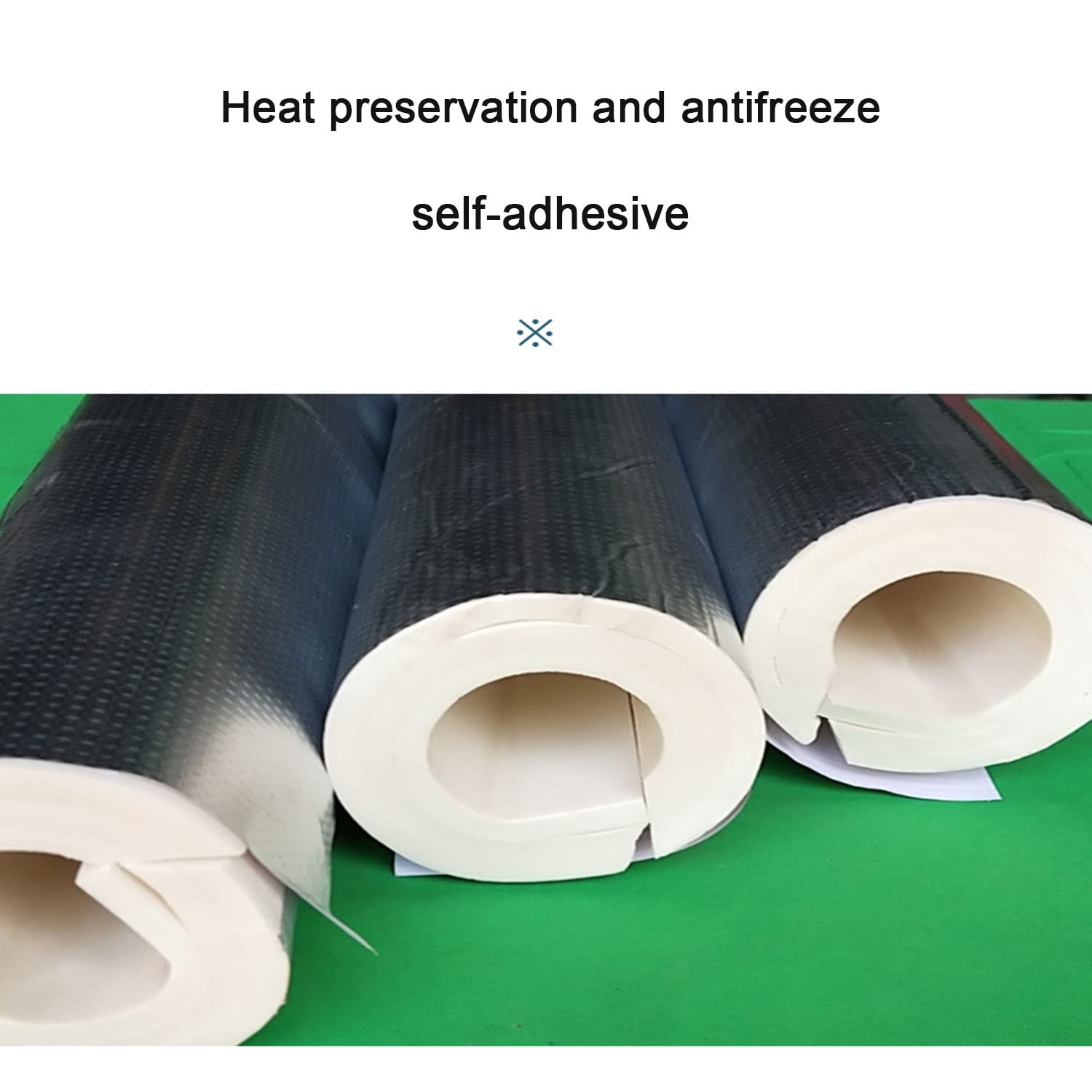 AEMIN 1mTubería De Espuma para Aislamiento De Tuberías, Capa De Aislamiento De Tuberías para Exteriores, Coquilla Aislante De Papel De Aluminio Autoadhesivo(ID34mmx30mm) (Size : ID219mmx30mm)