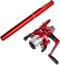 Milageto Mini Fishing Rod and Fishing Reel Portable Gear Mini Pen Fishing Pole Telescopic Fishing Rod for Travel Boys