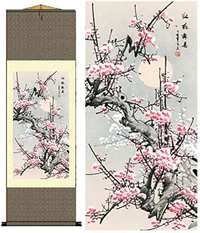 Grace Art Asian Wall Scroll, Plum Blossom