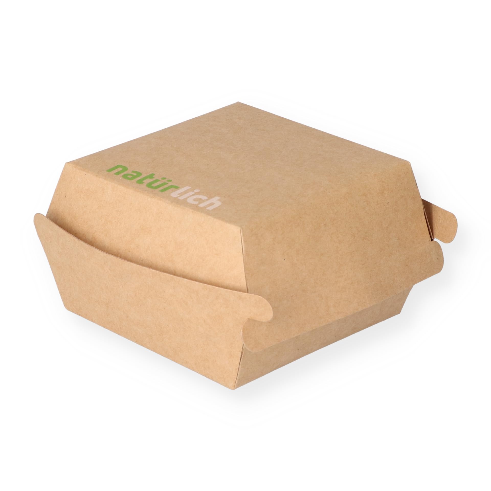 Nette 500 Burgerboxen braun 98x95x66mm Take Away Verpackungen Burgerboxen mit Klappdeckel Hamburger Box aus Karton