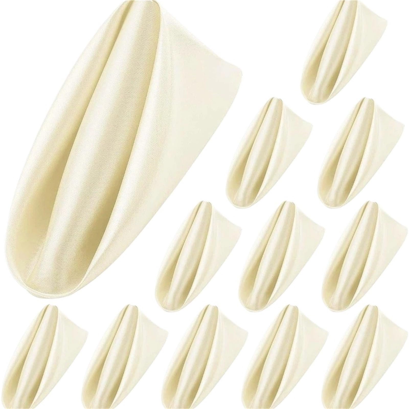 Cloth Napkins 10pcs 30x30cm Silky Satin Napkin Smooth Solid color Dinner Napkins Square Table Birthday Party Decor
