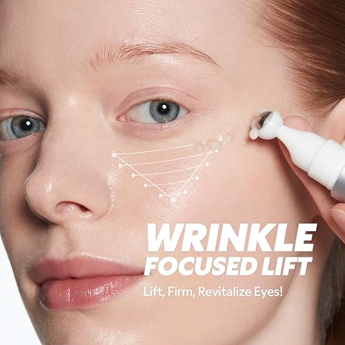 Miniatura 2 de TIRTIR - Crema para contorno de ojos con colágeno y aplicador de rodillo, tratamiento para arrugas localizadas, hidratante revitalizante, tensado