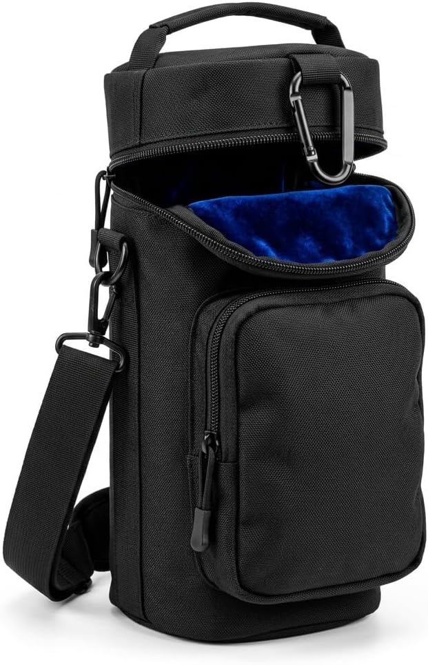 Tactical Playmat Tube Case - Fits 14x24 TCG/MTG Mats. Waterproof PVC Shell, Soft Flannel Lining. Includes Carabiner, Dice Pocket & ID Window. Premium Portable Storage (Case Only)