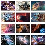 12 Space Postcards - 4' x 6' Greeting Cards featuring Stars, Planets, Galaxies, and Assorted...