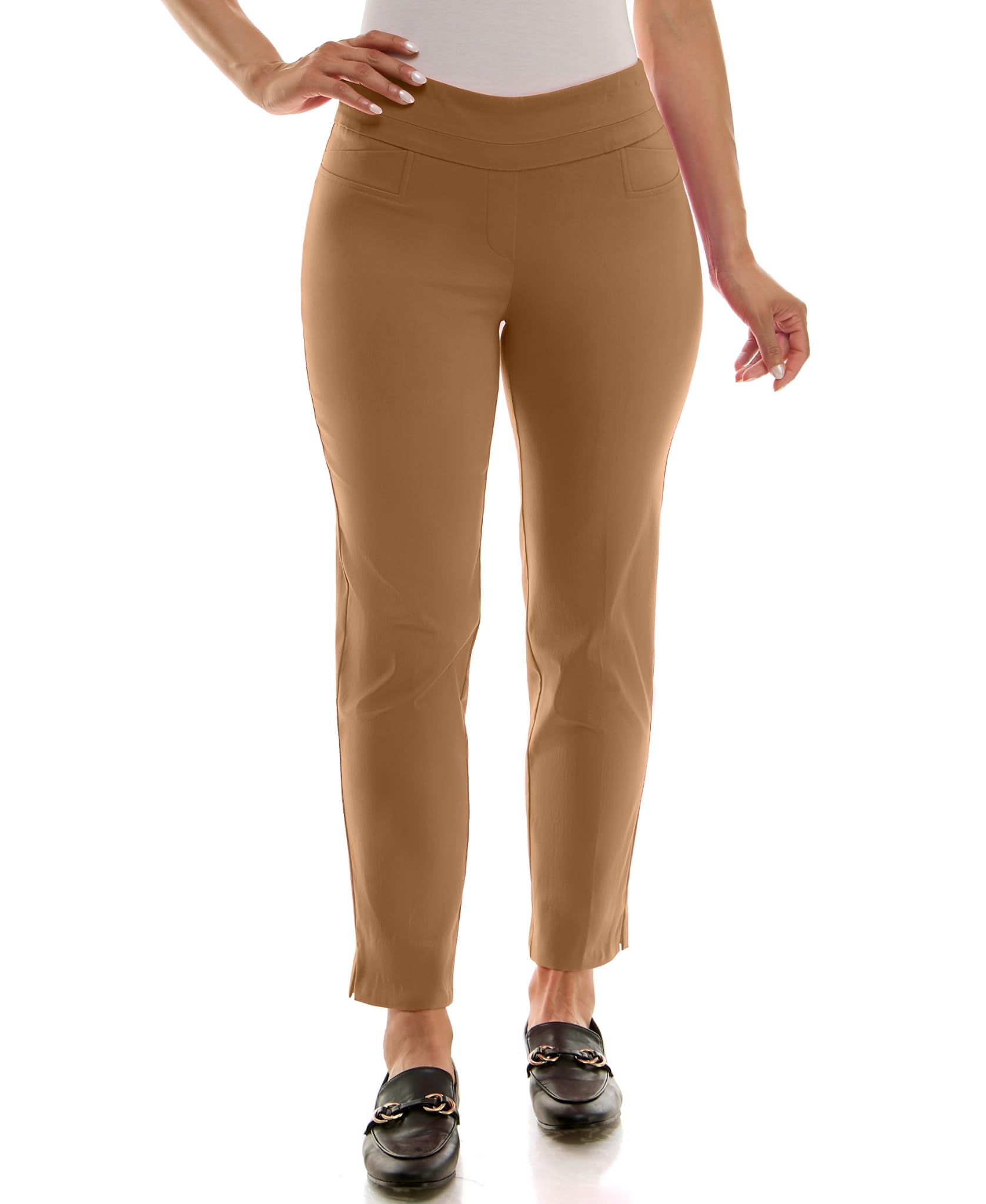 Zac Rachel Womens Pull-On Ankle Length Pants with Millennium Fabric