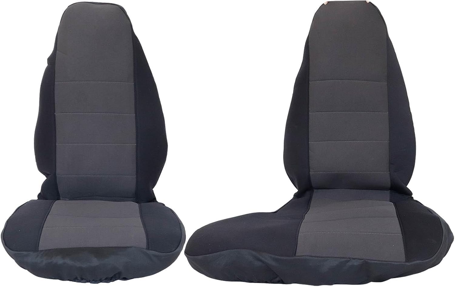 GXARTS 60/40 High Back Bench Seat Cover Compatible with Ford Ranger Pickup XLT 1998 1999 2000 2001 2002 2003(Without Console Cover) 2Pcs Universal Fit Seat Covers Black/Charcoal Poly Cotton