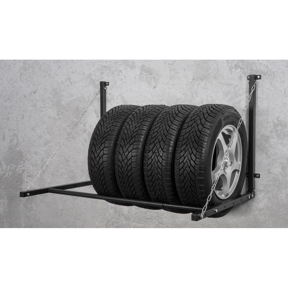 Autobest Support pneus Mural Capacité 90Kg - Extensible