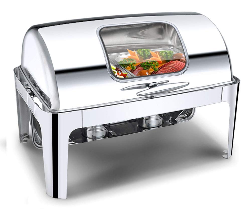 Scaldavivande, Chafing Dish rettangolari, per Buffet, Hotel, caffetteria, Riscaldamento e conservazione degli Alimenti, Risparmio energetico, Facile da Pulire, Grande capacità, B-9l (C)