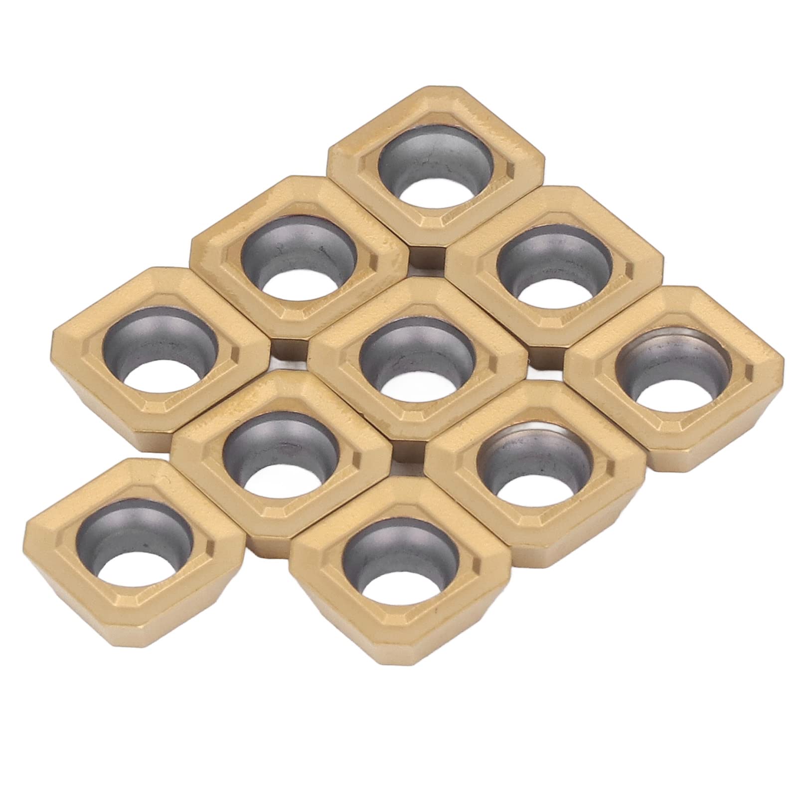 Carbide Milling Insert, 10 Pcs Carbide Milling Insert, Coated Wear CNC Lathe Finishing Indexable Cutter Efficient, Nose End Mills