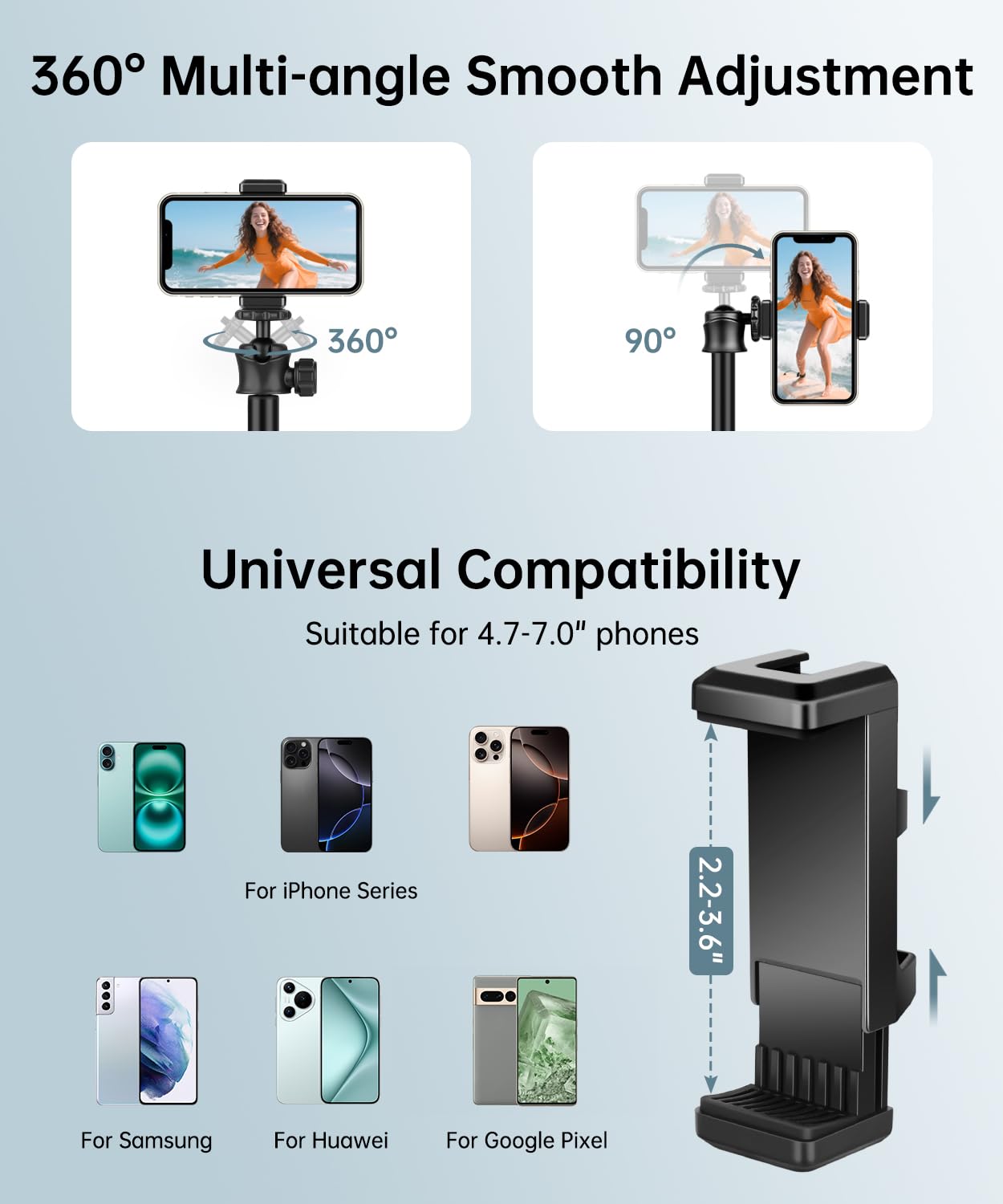 JOILCAN Bastone Selfie Treppiede per Smartphone, 166cm Treppiedi Smartphone con Telecomando Wireless, Treppiede Portatile Estensibile in Alluminio per Camera, Treppiedi e Leggero per iPhone/Android