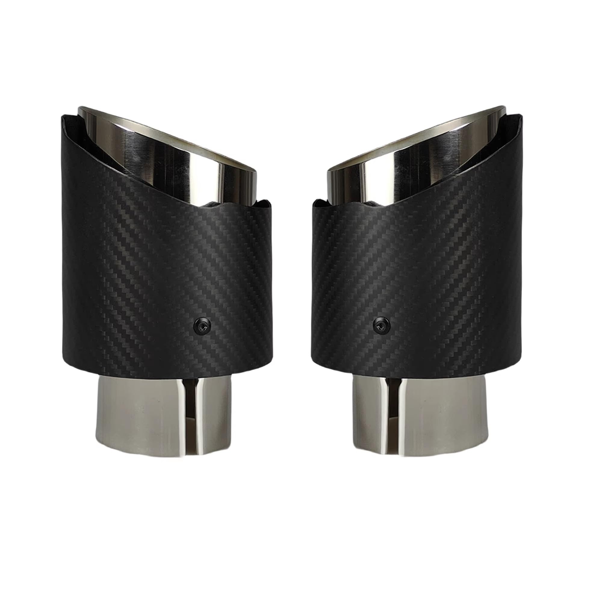 Cola Escape Coche Tubo Punta Para Boquilla De Escape Mate Sarga Única Bruñido Universal Para Coche(60mm-101mm)