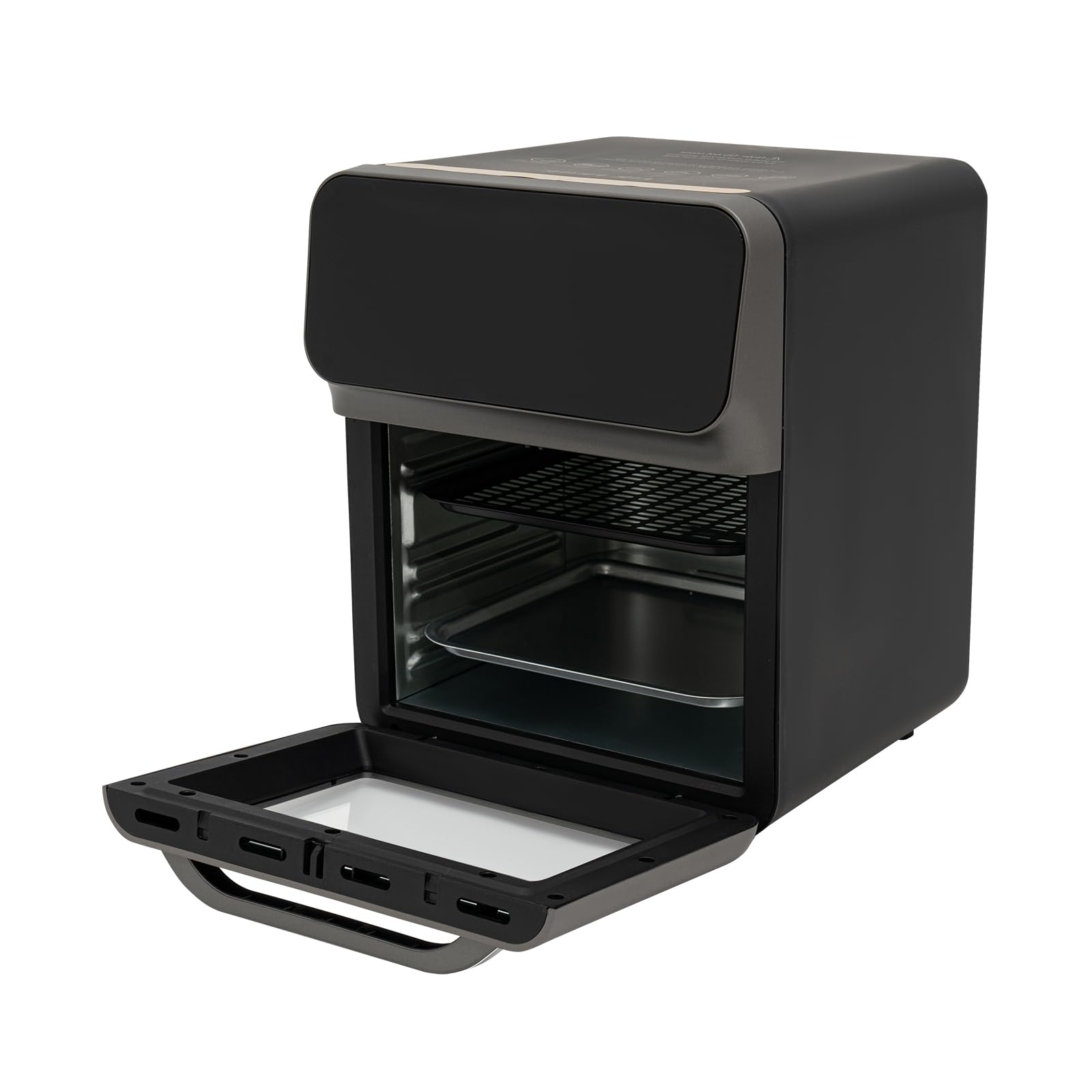 Piekarnik do pizzy 13 l, 1350 W, piekarnik elektryczny, piekarnik termoobiegowy, wielofunkcyjny piec z ekranem dotykowym LCD, rękawica i 2 blachy do pieczenia, timer 15-60 min i funkcja automatycznego