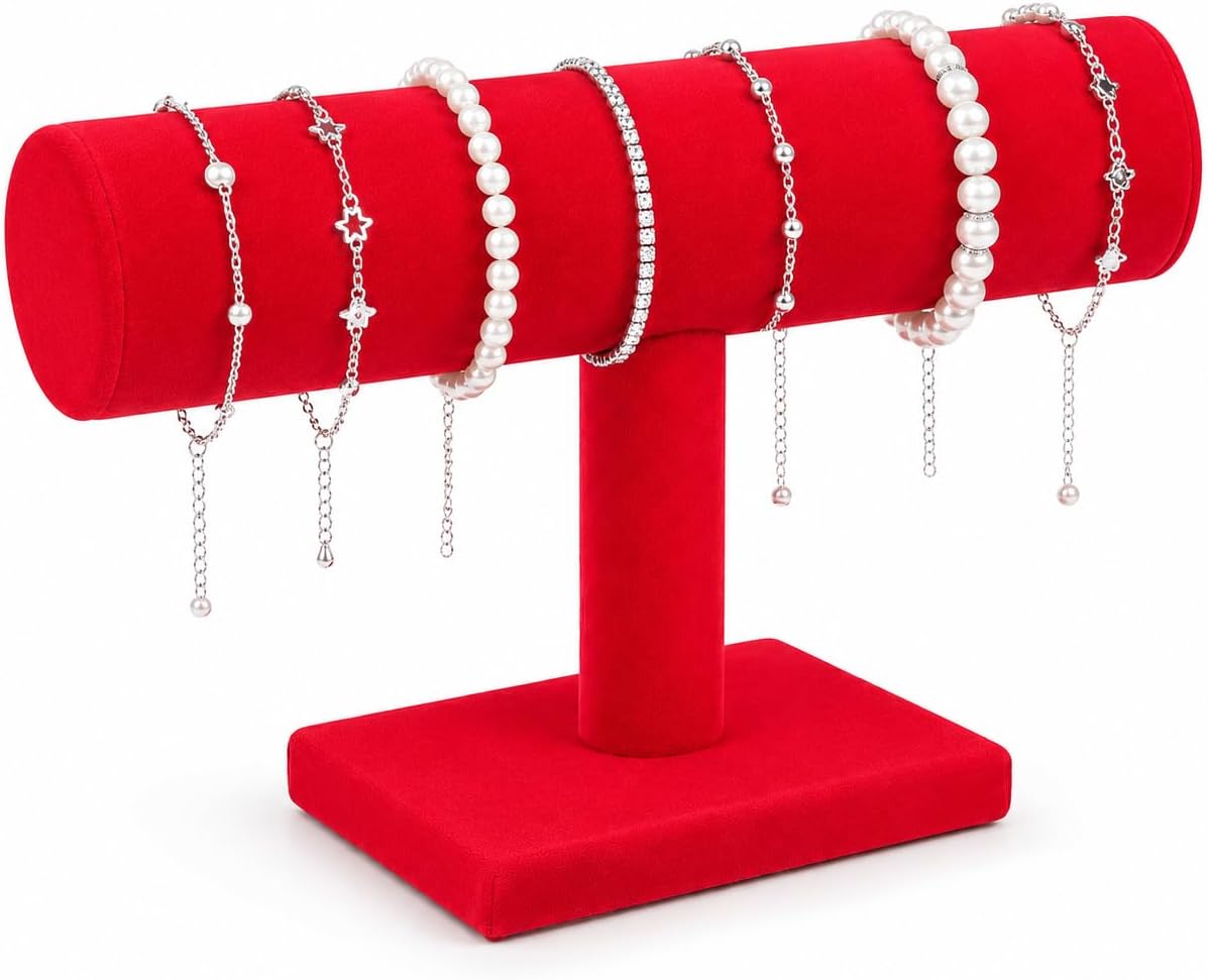 ChezMax Necklace Jewelry Display Jewelry Stand Hovering T-Bar Bracelet Holder for Home Organization