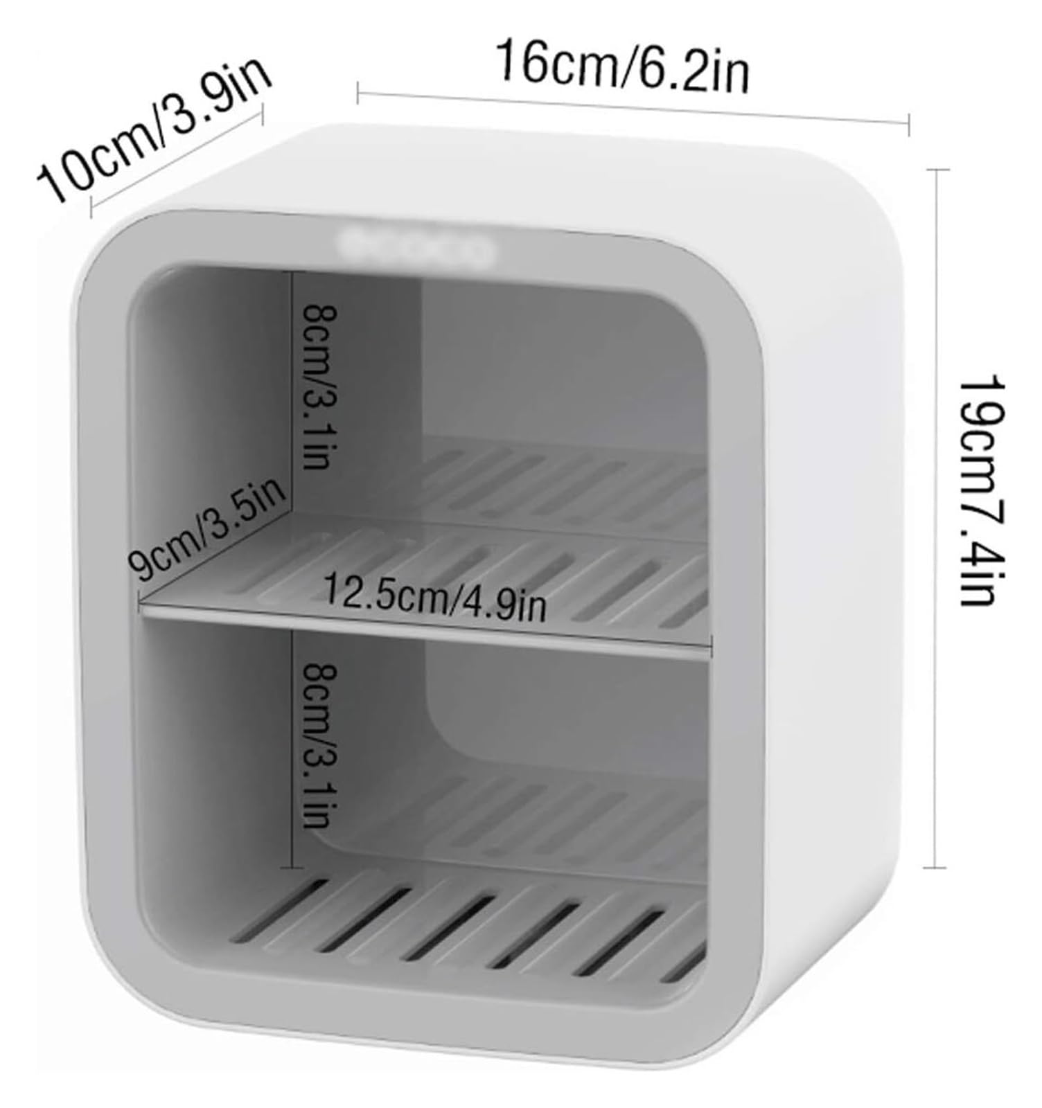 Jabonera La jabonera de drenaje de plástico montada en la pared puede ahorrar espacio y el recipiente de jabón de múltiples capas en el baño se puede utilizar en familias, hoteles,(Blu,Double layer)