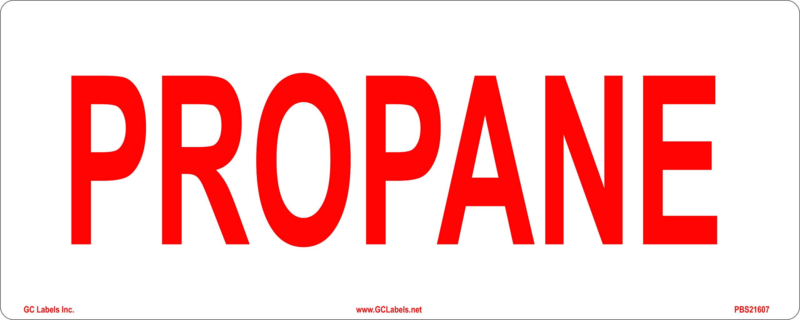 GC Labels-PBS21607, Truck And Tank Signs 15X5.5 Propane, PACK OF 2 LABELS